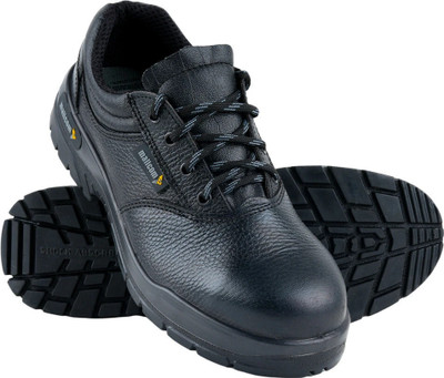 Mallcom Steel Toe Grain Leather Safety Shoe(Black, S1, Size 9)