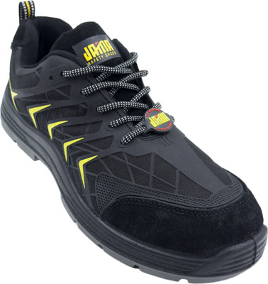 jama Steel Toe Leather Safety Shoe(Black, S2, Size 10)