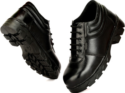BTOM Steel Toe Leather Safety Shoe(Black, S1, Size 10)