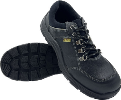 jama Steel Toe Leather Safety Shoe(Black, S2, Size 10)