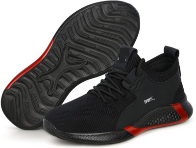 trapsy Steel Toe Mesh Safety Shoe(Black, S2, Size 7)