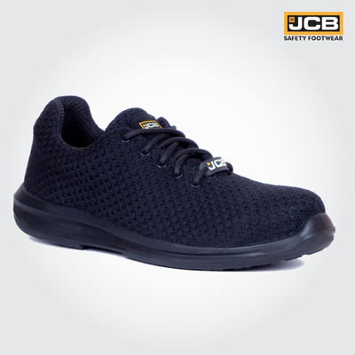 JCB Steel Toe Textile Safety Shoe(Black, S1, Size 7)