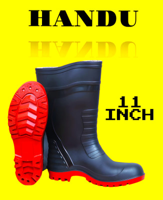 Handu Soft Toe Rubber Safety Shoe(Red, S1, Size 10)