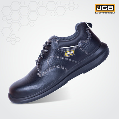 JCB Steel Toe Genuine Leather Safety Shoe(Black, S1, Size 7)