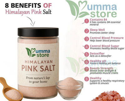 Mumma Store Himalayan Pink Rock Salt FINEST POWDER Organic for weight loss 500g | Cooking | Himalayan Pink Salt(500 g)