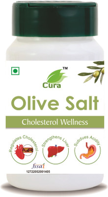 Cura OLIVE SALT 50GM | Diabetes Control, Hypertension & Cholesterol Olive Salt(50 g)