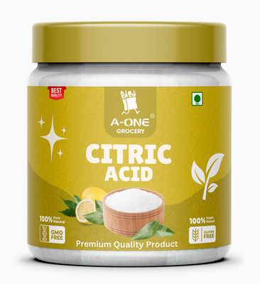 A-ONE GROCERY Citric Acid | Nimbu Sat | Lemon Salt | Nimbu Satva | Tatri | Nimbu Salt Jar Pack Special Purity Salt(250 g)
