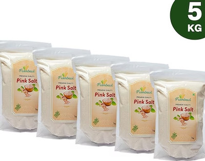 Farmbean Himalayan Pink Salt, 5 kg Healthy Cooking for Home Himalayan Pink Salt(5000 g, Pack of 5)