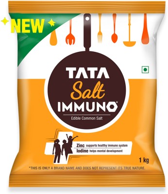 Tata Salt Immuno, Goodness of Zinc & Iodine, Zinc Helps Support Immunity Iodized Salt(1 kg)