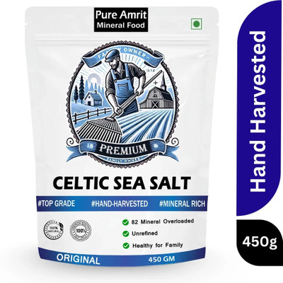 LibidSafe Celtic Sea Salt for Cooking | Hand-Harves Sel gris Namak | Rich in 82 Minerals Celtic Salt(450 g)