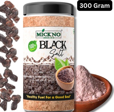 mickno organics Himalayan Pink Black Salt Powder|Kala Namak|Non-Iodized|Cooking| Black Salt(300 g)