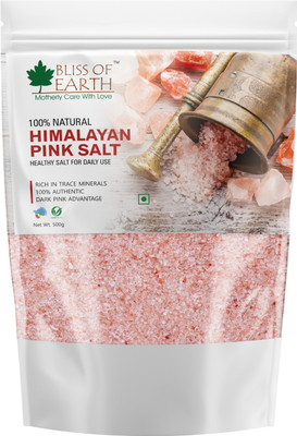 Bliss of Earth Himalayan Pink Salt Non Iodised Rock Salt For weight management &Healthy Cooking Himalayan Pink Salt(500 g)