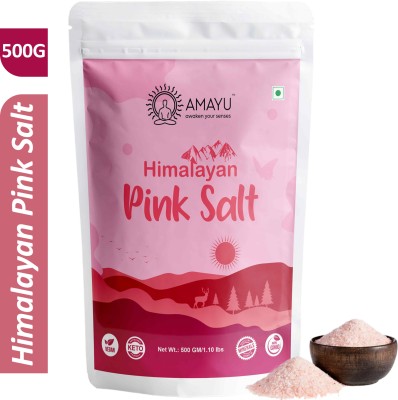 AMAYU Natural Sendha Namak Powder Mineral Rich Himalayan Pink Salt(500 g)