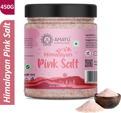 AMAYU Natural Flavor Enhancer Namak |Pure Gourmet Quality Himalayan Pink Salt(450 g)