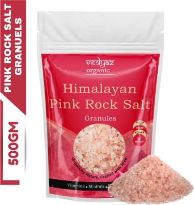 Vedyaz Organic Himalayan Pink salt Granules for weight loss Pure organic Pakistani pink Namak - 500gm - loaded with essential minerals Himalayan Pink Salt(500 g)