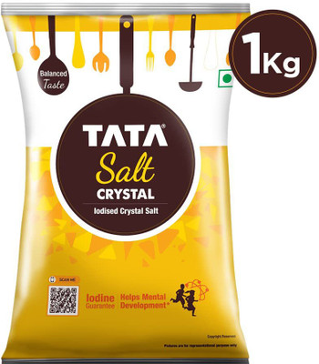 Tata Salt Iodised Crystal Salt/Uppu, 1 kg Iodized Salt(1 kg)