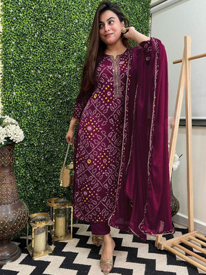 Anni Designer Embroidered Kurta, Palazzo & Dupatta Set