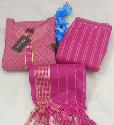 TEXTILEhub Printed Kurta, Trouser/Pant & Dupatta Set