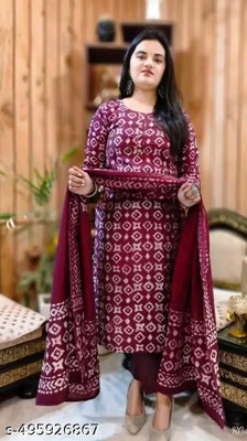 Claria Creation Printed Kurta, Trouser/Pant & Dupatta Set