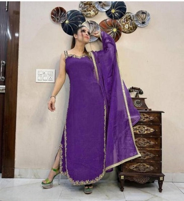 LIMBUDI CREATION Embroidered Kurta, Trouser/Pant & Dupatta Set