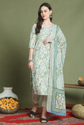 Aaradhya Fashion Printed Kurta, Trouser/Pant & Dupatta Set