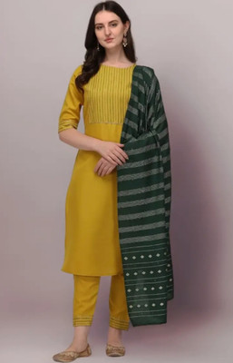 Riddhi Siddhi Enterprise Embroidered Kurta, Trouser/Pant & Dupatta Set