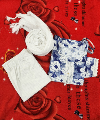 zaicreation Printed Kurta, Trouser/Pant & Dupatta Set
