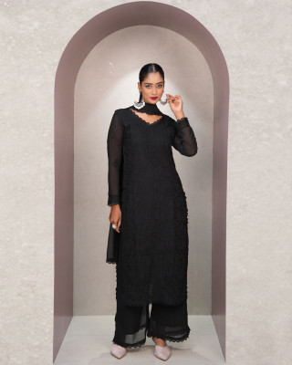 K Y W Embroidered Kurta, Trouser/Pant & Dupatta Set