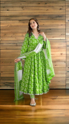 Meetara Creation Floral Print Kurta, Trouser/Pant & Dupatta Set