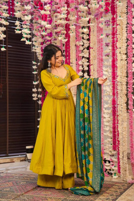 TARTAM Embroidered Kurta, Trouser/Pant & Dupatta Set