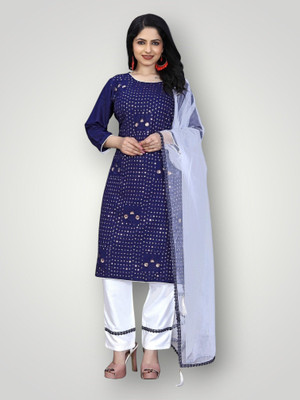HOC's Embellished Kurta, Salwar & Dupatta Set