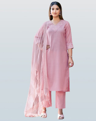 MAA SHAKTI ENTERPRISE Embroidered Kurta, Trouser/Pant & Dupatta Set