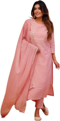 SZN Embroidered Kurta, Trouser/Pant & Dupatta Set