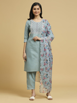 Surat Silk Women Kurti Pant Dupatta Set