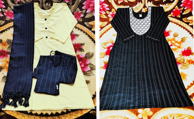 UMI CREATION Embroidered Kurta, Trouser/Pant & Dupatta Set