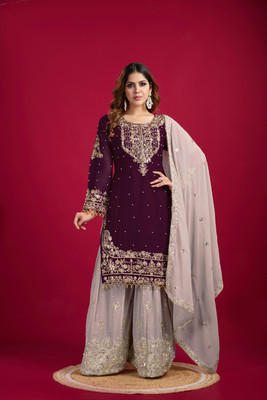 lkfashion Embroidered Kurta, Salwar & Dupatta Set