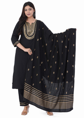 JAATNI Embroidered Kurta, Salwar & Dupatta Set