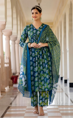 Lali Creation Printed Kurta, Palazzo & Dupatta Set