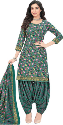 amozo Printed Kurta, Patiala & Dupatta Set