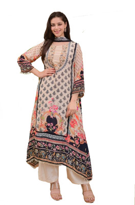HBJ FASHION Printed Kurta, Trouser/Pant & Dupatta Set