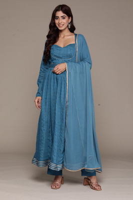 aarke Ritu Kumar Embroidered, Solid Kurta, Trouser/Pant & Dupatta Set