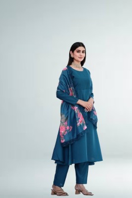 CLASSYCLOSET Floral Print Kurta, Trouser/Pant & Dupatta Set