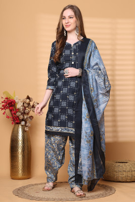 HOUSE OF COMMON Printed Kurta, Patiala & Dupatta Set