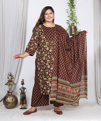 Swasti Floral Print Kurta, Trouser/Pant & Dupatta Set