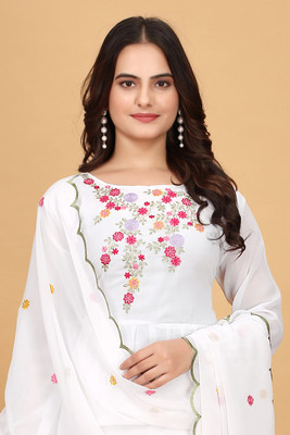 HOUSE OF COMMON Embroidered Kurta, Trouser/Pant & Dupatta Set
