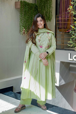 RN Fashion Embroidered Kurta, Trouser/Pant & Dupatta Set