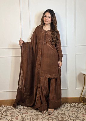 shopbegum Embroidered Kurta, Salwar & Dupatta Set