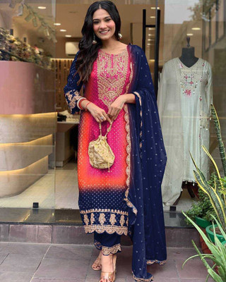 RK Creation Embroidered Kurta, Salwar & Dupatta Set