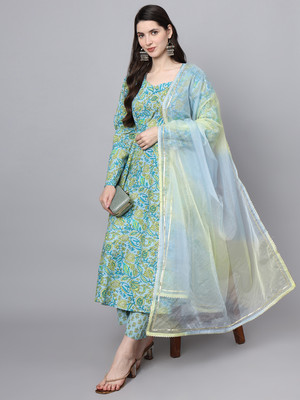 DIVENA Printed Kurta, Trouser/Pant & Dupatta Set