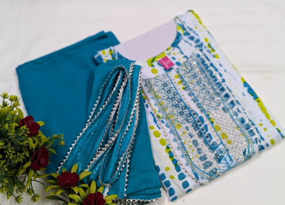 SHORZO Embroidered Kurta, Trouser/Pant & Dupatta Set